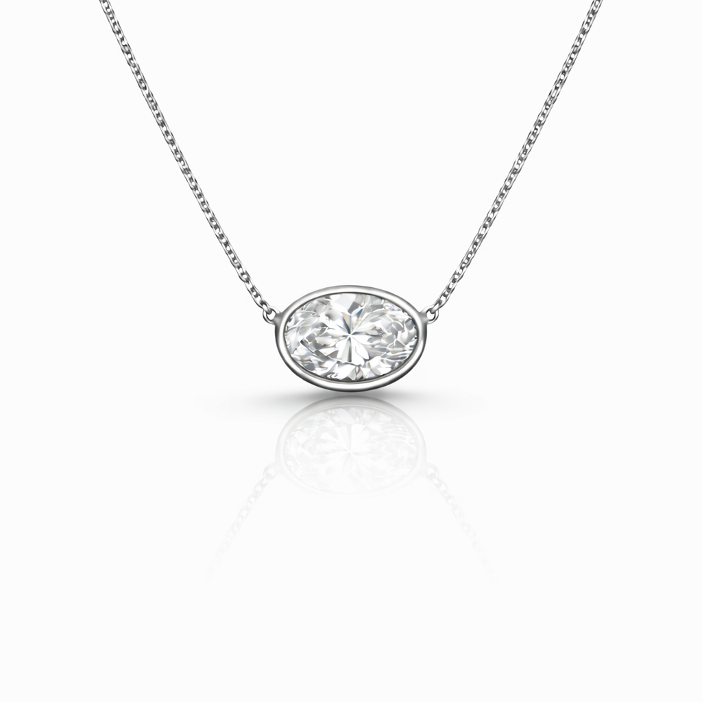 Oval Bezel Necklace
