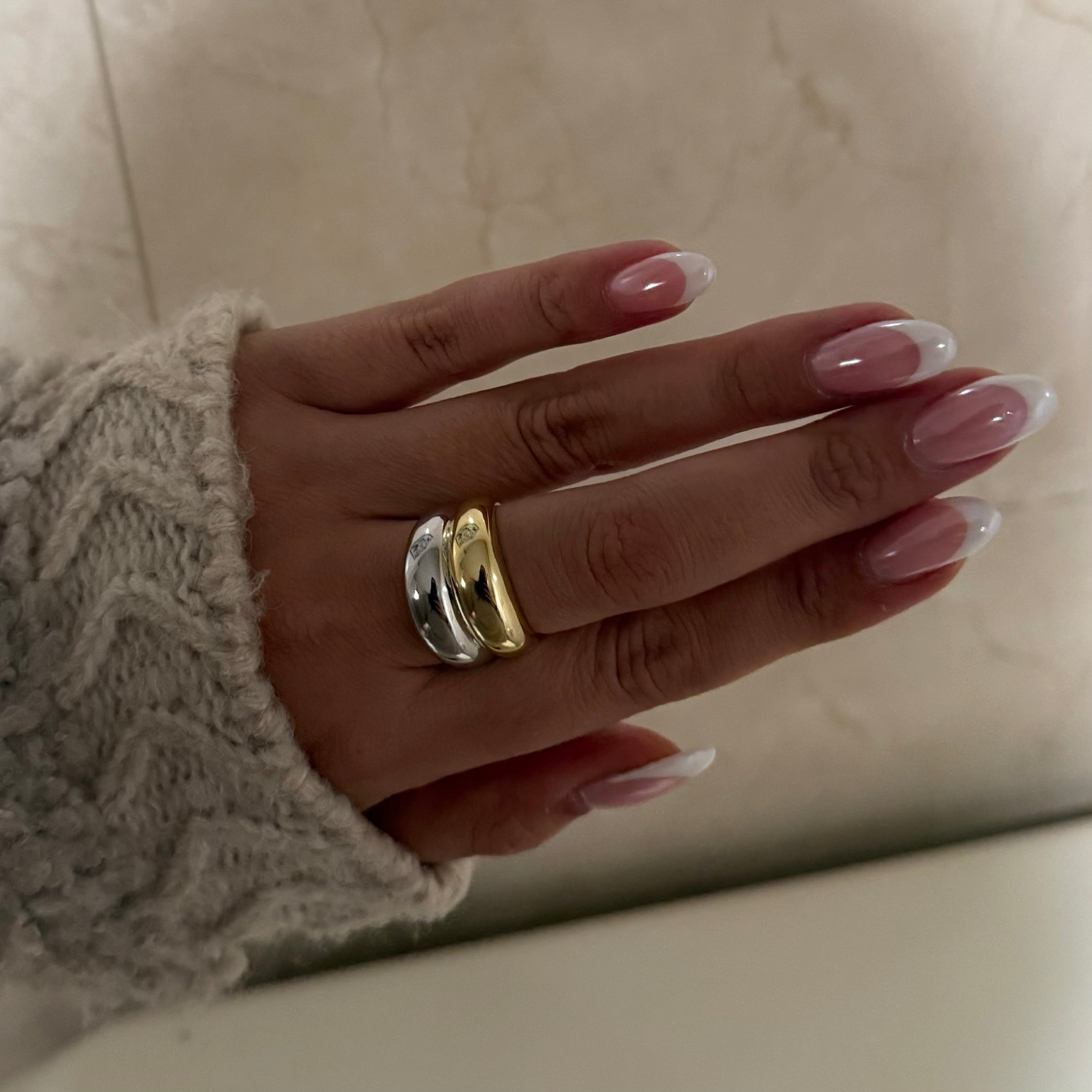 Two Tone Dome Ring
