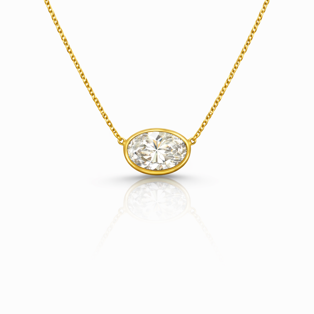 Oval Bezel Necklace