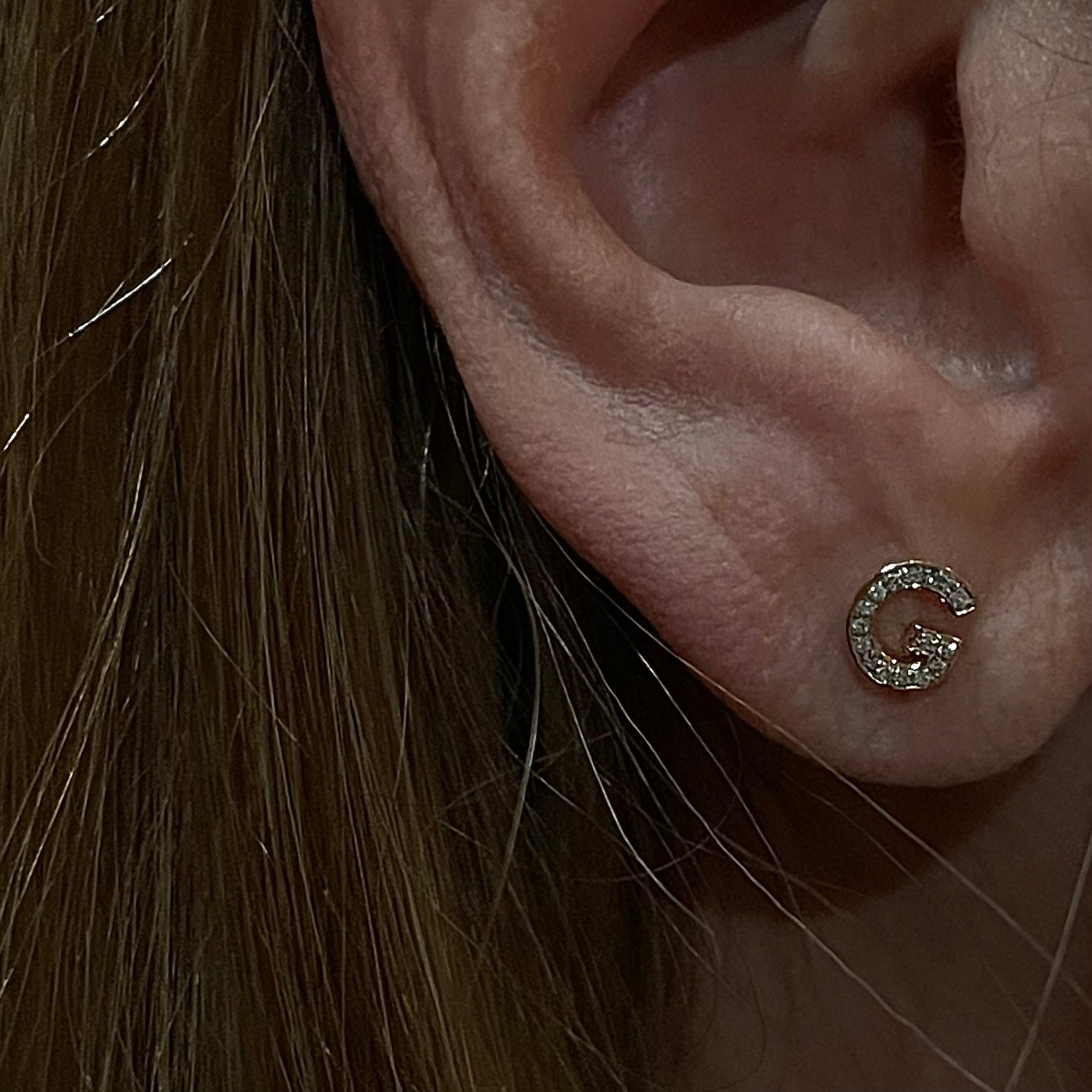 Diamond Initial Studs