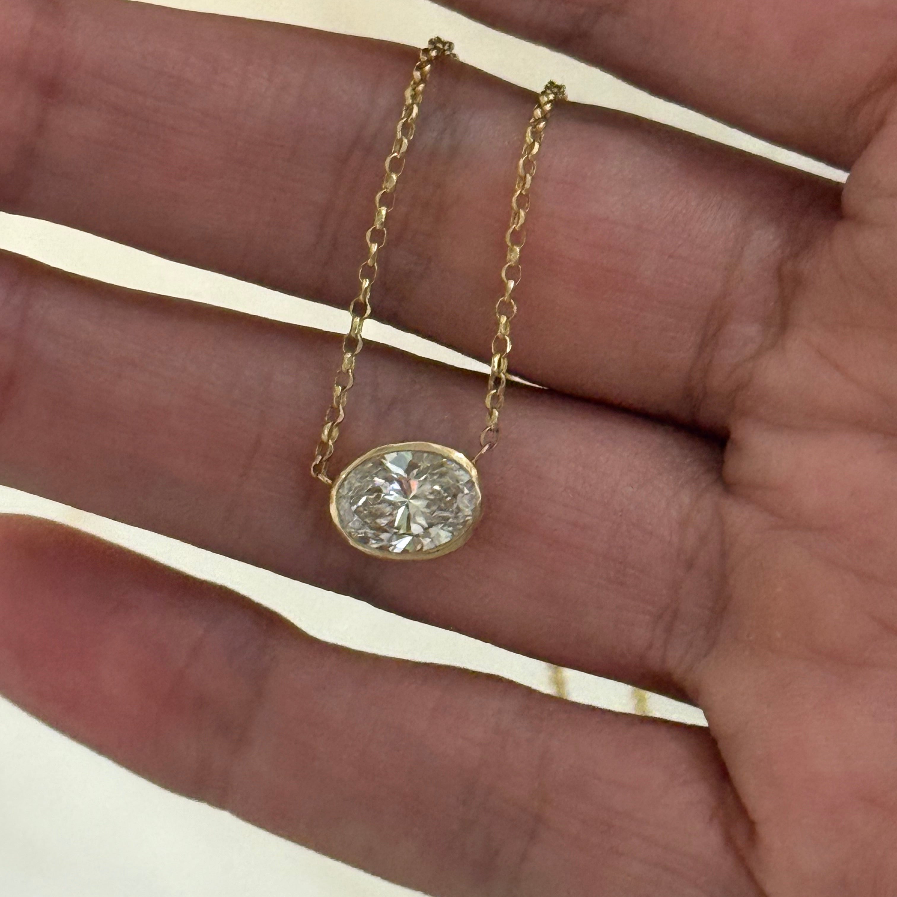 Oval Bezel Necklace