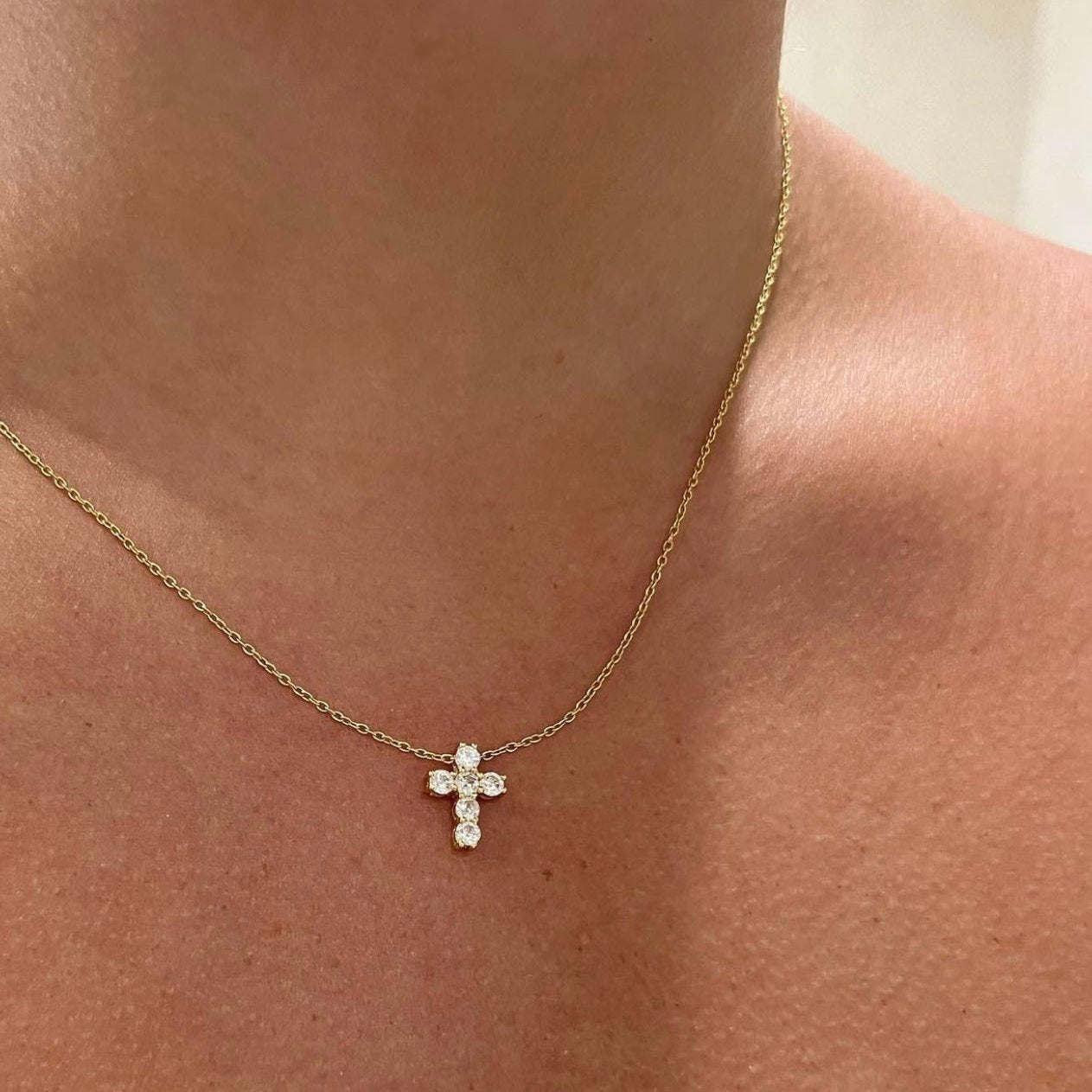 Mini Holy Cross Necklace