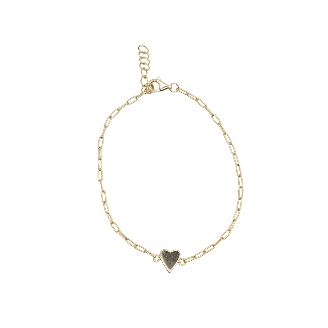 Open Link Heart Bracelet