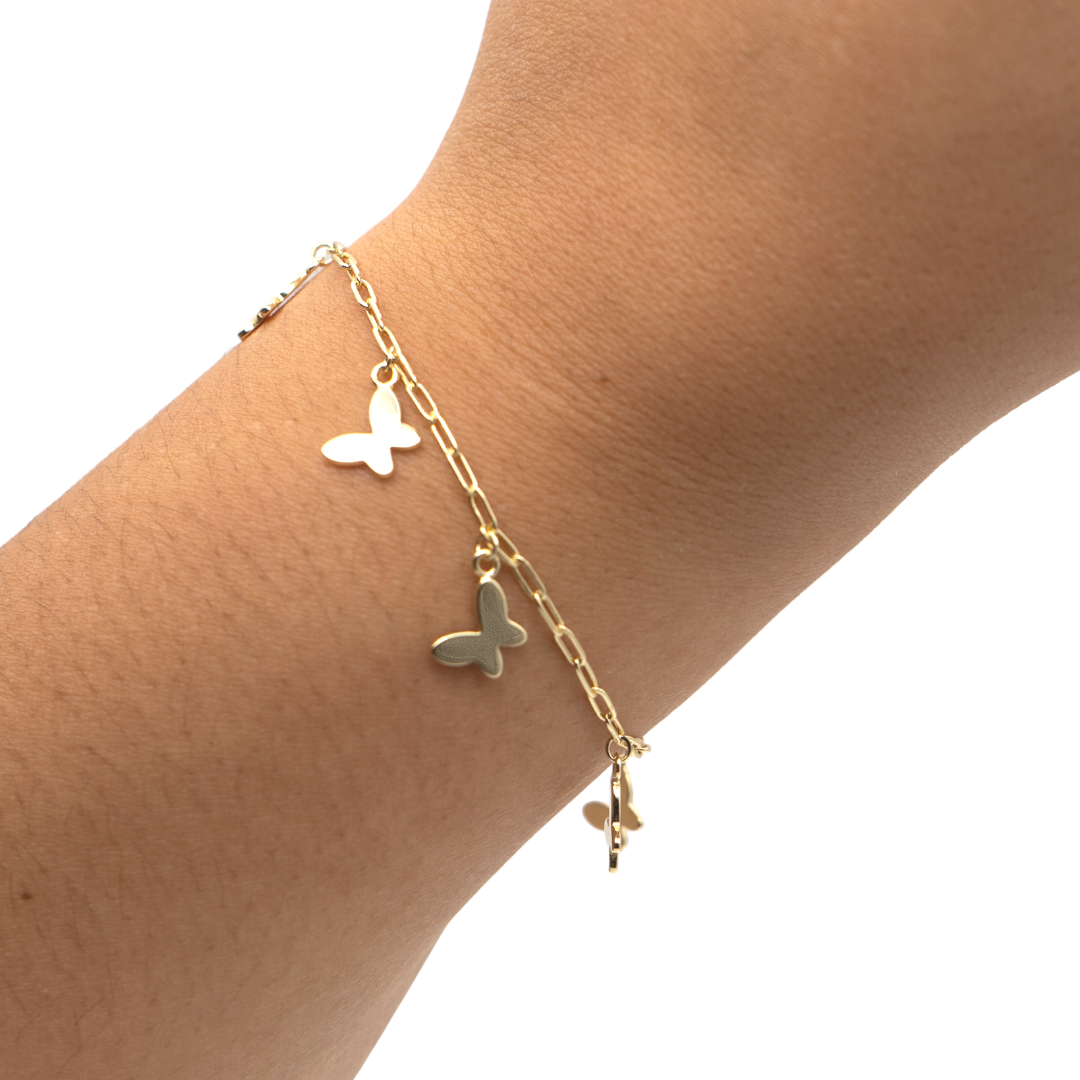 Open Link Butterfly Bracelet