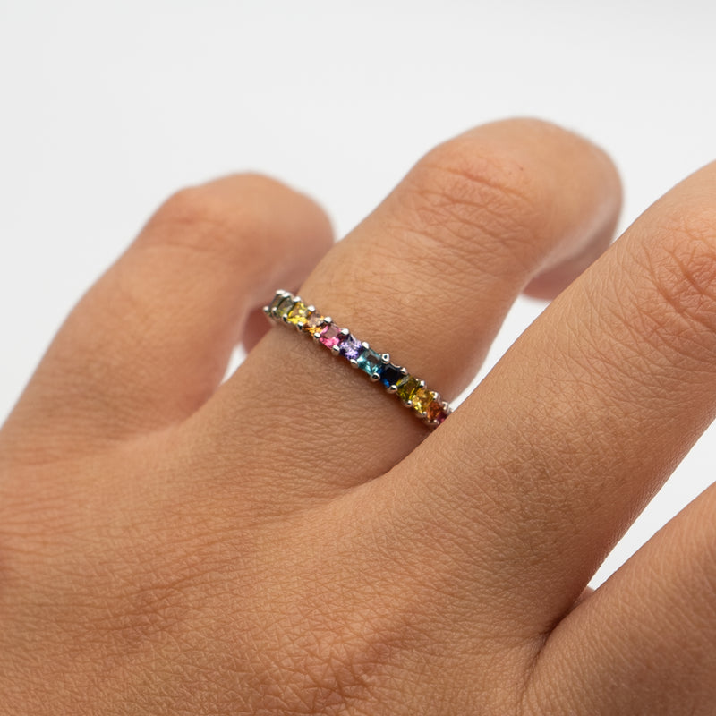 Mini Me Rainbow Eternity Ring