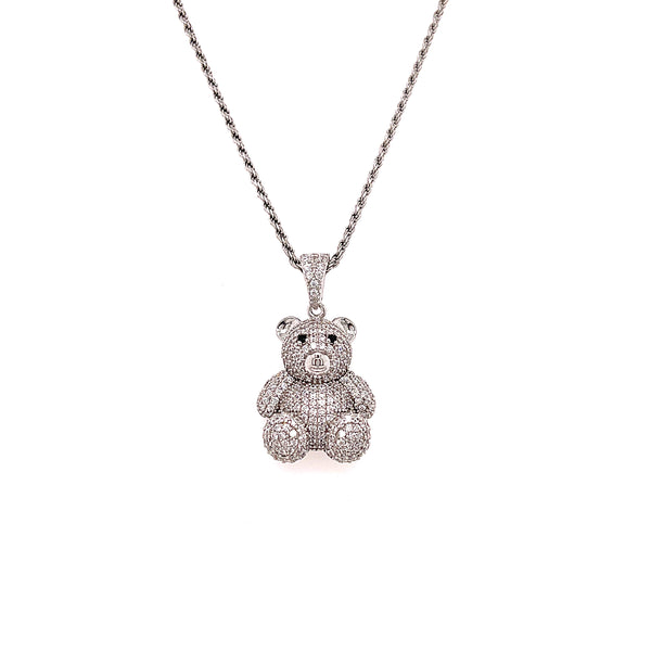Cute Teddy Bear With Heart - Ash Necklace - Cherished Emblems