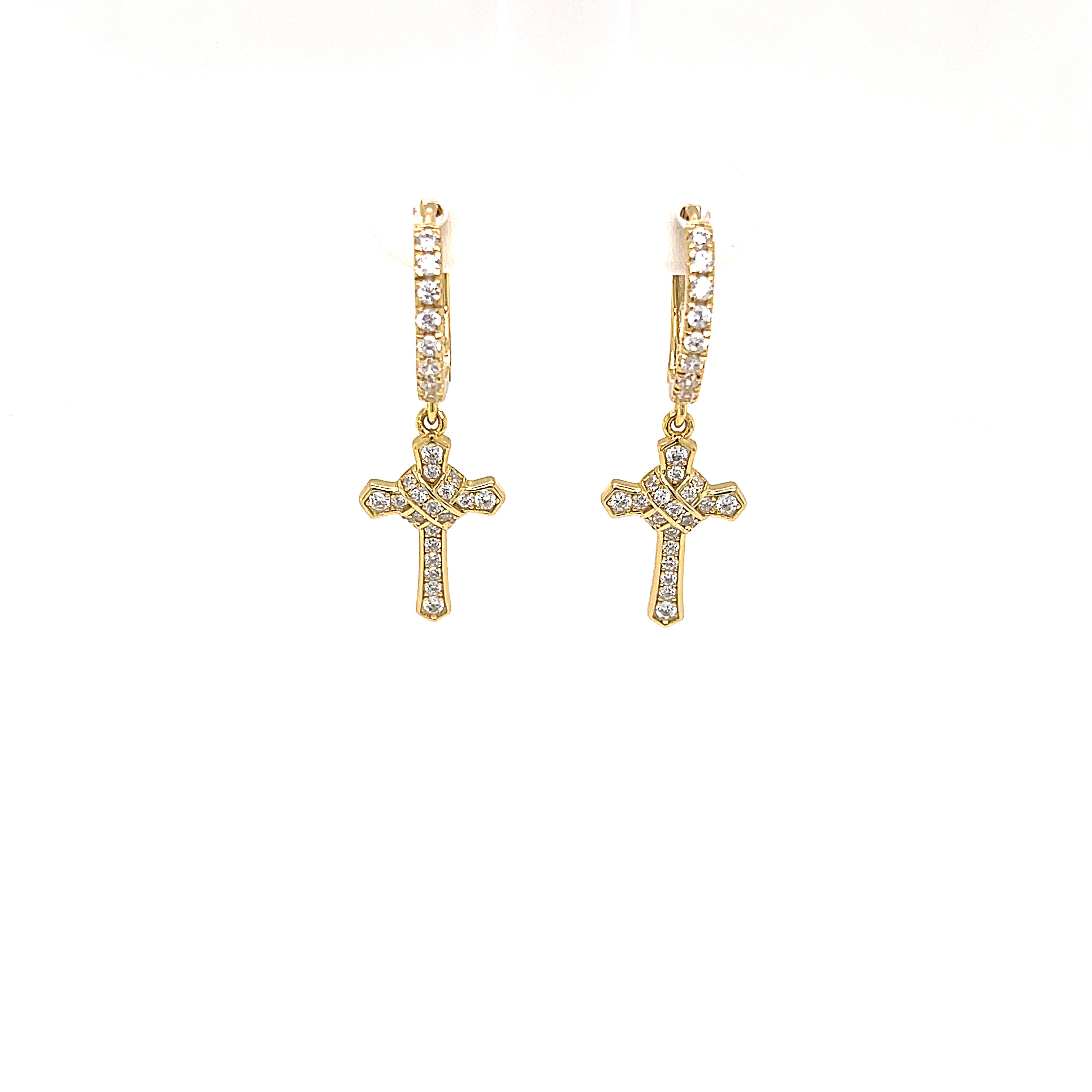 Hanging Cross Earring