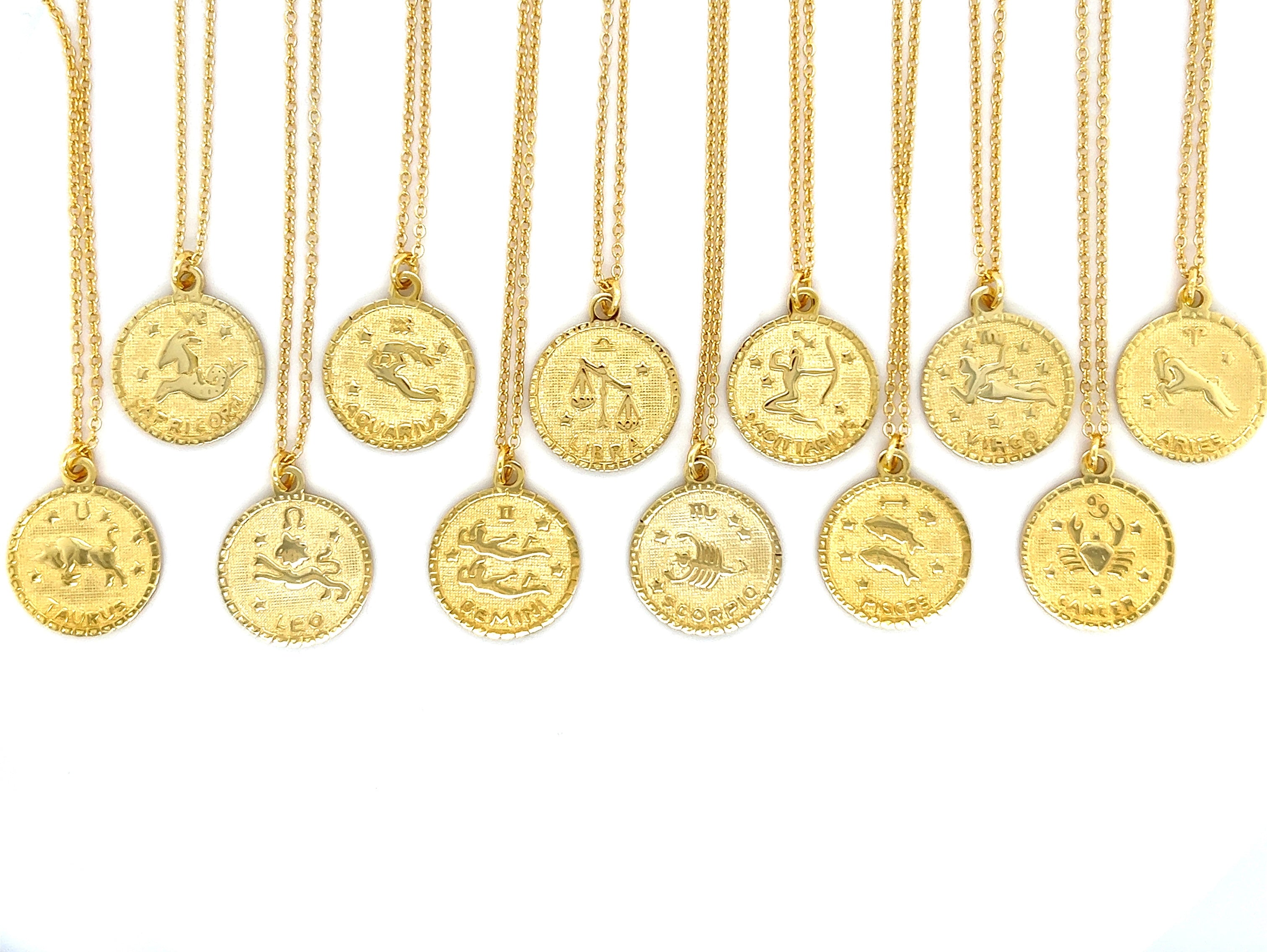 Zodiac Disk Necklace