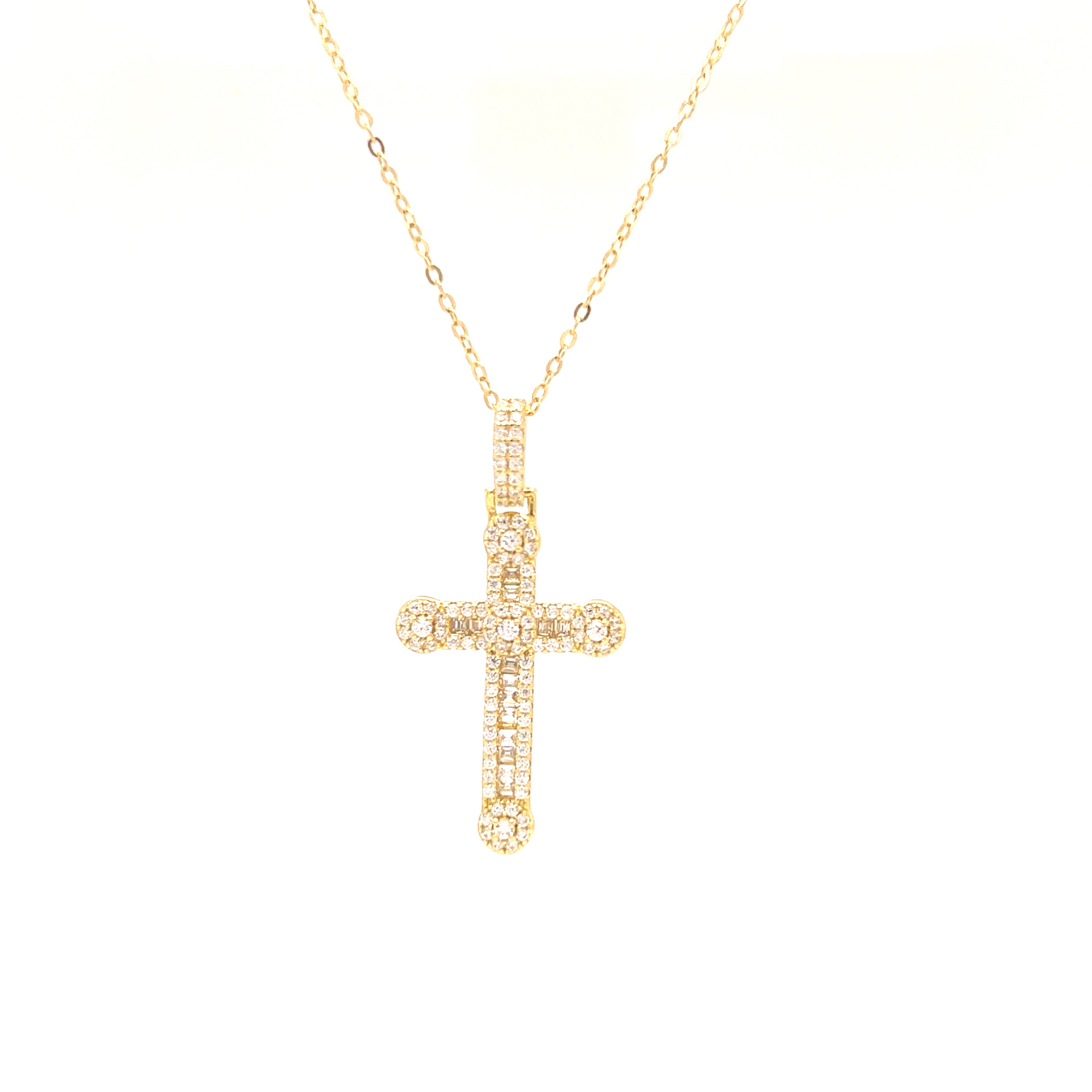 Detailed Cross Necklace