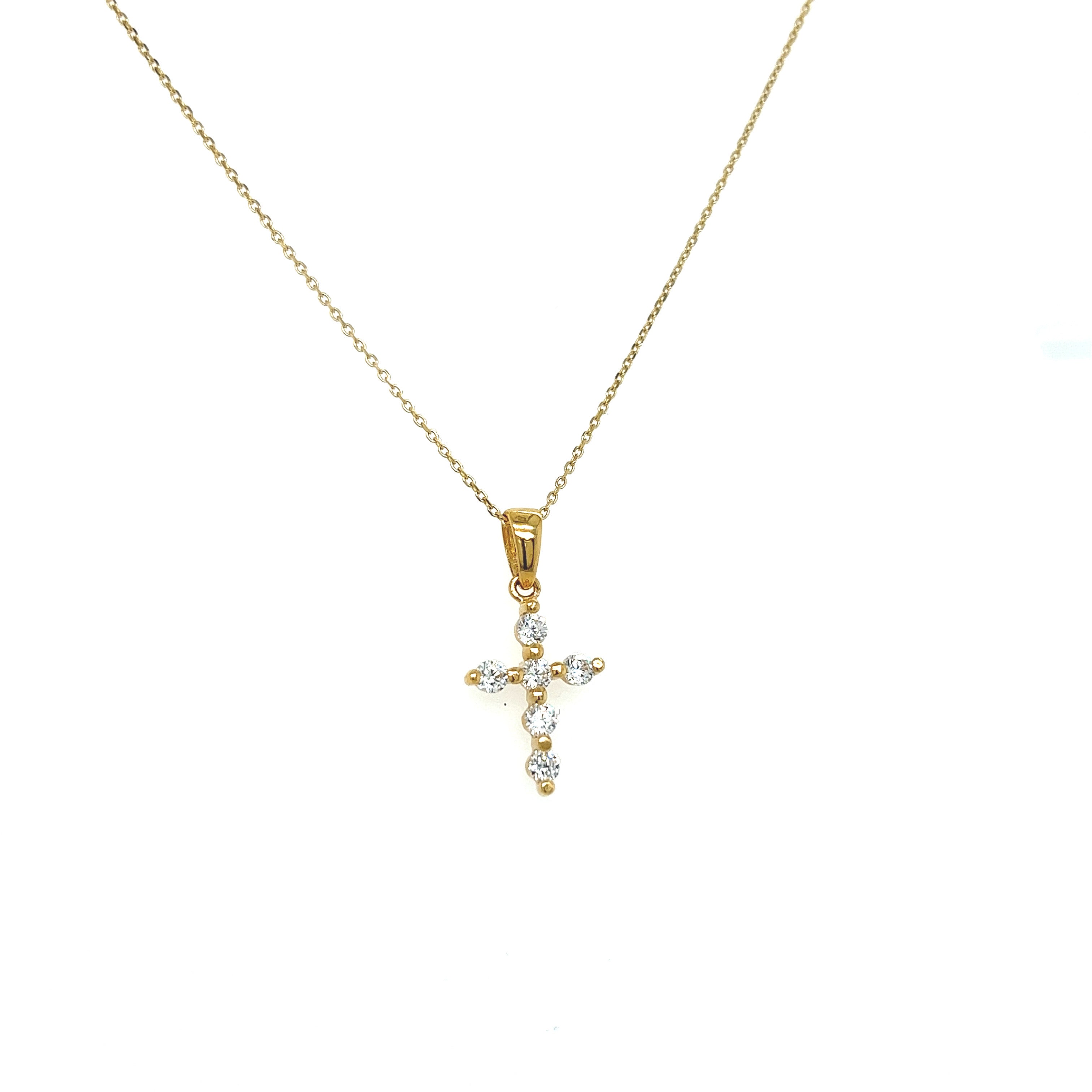 Bubble Cross Necklace