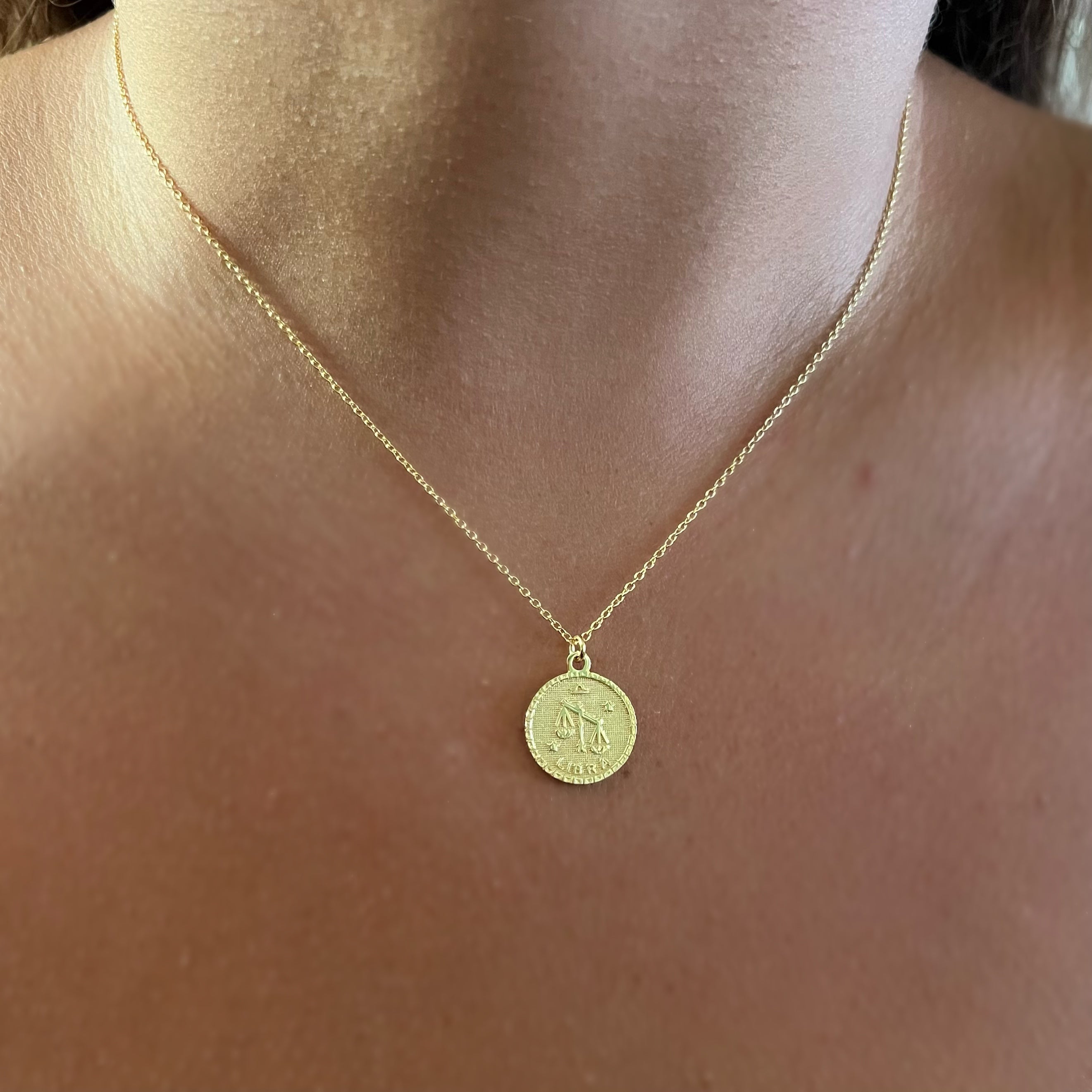 Zodiac Disk Necklace